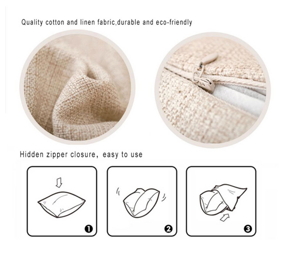 Kussenhoes Mandala Uil. Sier kussenhoes uil. Sierkussenhoes creme van stevige stof. 45x45