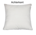 Kussenhoes blauw met witte bloesem. Decoratieve kussensloop blauw. Sierkussenhoes bloemen 45x45 Stijl 2