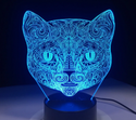 Lamp KAT. Mandala lamp kat. Mooie sfeerlamp. 7-kleurig.