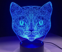 Lamp KAT. Mandala lamp kat. Mooie sfeerlamp. 7-kleurig.