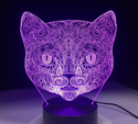 Lamp KAT. Mandala lamp kat. Mooie sfeerlamp. 7-kleurig.