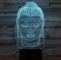 Lamp Boeddha. Buddha hoofd lamp. Boeddhistische beeld lamp.