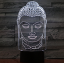 Lamp Boeddha. Buddha hoofd lamp. Boeddhistische beeld lamp.