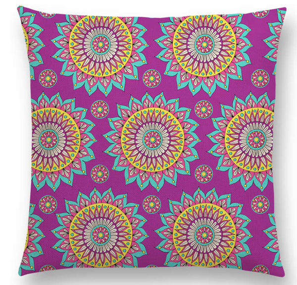 Mandala kussenhoes, Hippie kussenhoes, Paisley kussenhoes 45x45