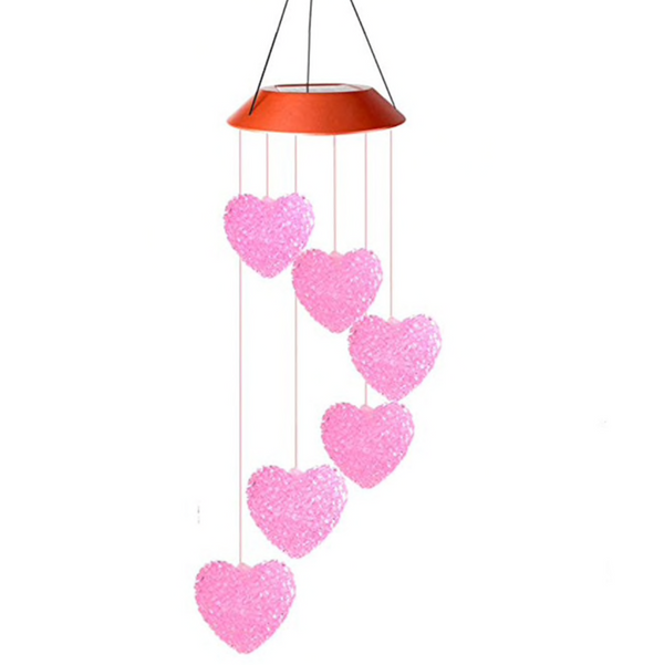 Lamp hartjes. Meerdere kleuren lamp. Zonne-energie lamp, solar verlichting. Zonne energie hanglamp Hartjes. Lamp /nachtlamp met zonnebatterij/ solar lamp