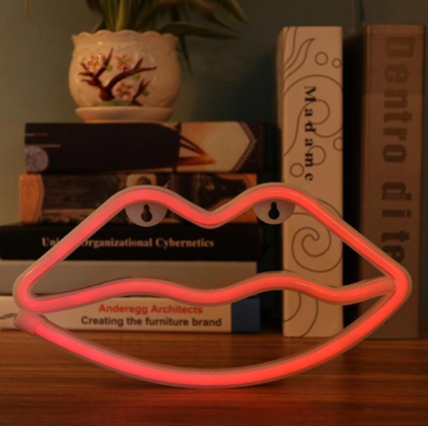 Lamp lippen, lamp mond. Nachtlamp in vorm van lippen/mond. Neon lamp lippen. Leuke sfeerlamp. Neon ophanglamp / wandlamp. Rood