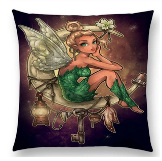 Kussenhoes Tinkerbell. Fantasy Tinker Bell kussensloop 45x45