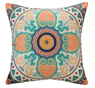 Mandala kussenhoes. Kussenhoes geometrische figuren. Retro stijl kussenhoes, hippy kussenhoes 45x45.