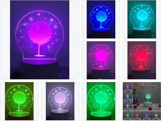 Nachtlamp meerkleurig. Nachtlampje voor kind of volwassen. Led lampje in vorm van bloem. Multicolor nachtlampje.
