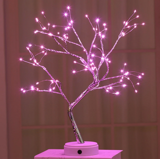 Roze nachtlamp Boom. Lamp boom/ Lampenboom / Mooie sfeerlamp / tafelnachtlamp. Mooie nachtlamp cadeau.  Boom lamp ROZE