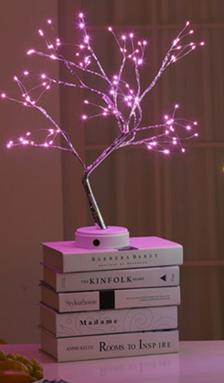 Roze nachtlamp Boom. Lamp boom/ Lampenboom / Mooie sfeerlamp / tafelnachtlamp. Mooie nachtlamp cadeau.  Boom lamp ROZE