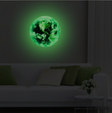 Glow in the dark GROTE Muursticker Aarde. Lichtgevende sticker planeet Aarde, diameter 30 cm