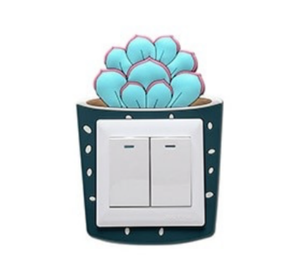 Muursticker voor schakelaar. Muurdecoratie Lichtgevende schakelaar sticker - VETPLANT 1