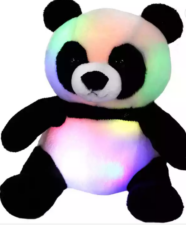Panda knuffel met lichtjes. Lichtgevende Panda knuffel. Cadeau voor kind knuffel Pandabeer. Panda knuffel met licht.
