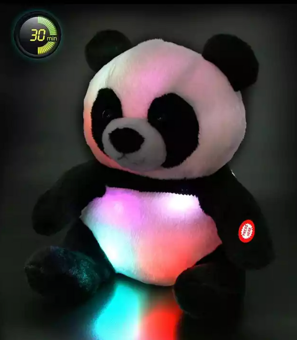 Panda knuffel met lichtjes. Lichtgevende Panda knuffel. Cadeau voor kind knuffel Pandabeer. Panda knuffel met licht.