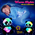 Panda knuffel met lichtjes. Lichtgevende Panda knuffel. Cadeau voor kind knuffel Pandabeer. Panda knuffel met licht.