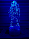 Nachtlampje liefde beeld. Nachtlamp twee geliefden. Huwelijk lampje. 3D illusie tafelnachtlamp 7-kleurig. Stijl 2