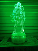 Nachtlampje liefde beeld. Nachtlamp twee geliefden. Huwelijk lampje. 3D illusie tafelnachtlamp 7-kleurig. Stijl 2