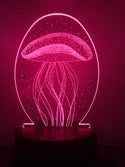 Nachtlamp Kwal. Tafelnachtlamp Kwal. Mooie sfeerlamp. 3D Illusie nachtlamp 7-kleurig