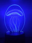 Nachtlamp Kwal. Tafelnachtlamp Kwal. Mooie sfeerlamp. 3D Illusie nachtlamp 7-kleurig