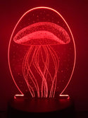 Nachtlamp Kwal. Tafelnachtlamp Kwal. Mooie sfeerlamp. 3D Illusie nachtlamp 7-kleurig