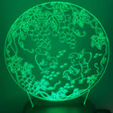 Nachtlampje 7-kleurig. Leuke nachtlamp/ mood lamp. Lamp druiven en volgels.