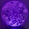 Nachtlampje 7-kleurig. Leuke nachtlamp/ mood lamp. Lamp druiven en volgels.