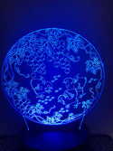 Nachtlampje 7-kleurig. Leuke nachtlamp/ mood lamp. Lamp druiven en volgels.