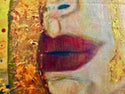 Gustav Klimt kussenhoes. Stevige kussenhoes Gustaf Klimt Gouden Tranen en De Kus. Golden Tears sierkussenhoes 45x45