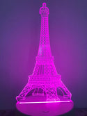 Nachtlamp Eiffeltoren. Romantische nachtlamp. Leuke Tafelnachtlamp Parijs Eiffeltoren. Mood lamp multicolor.