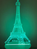 Nachtlamp Eiffeltoren. Romantische nachtlamp. Leuke Tafelnachtlamp Parijs Eiffeltoren. Mood lamp multicolor.