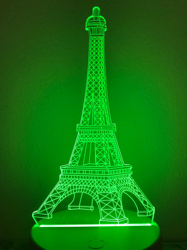 Nachtlamp Eiffeltoren. Romantische nachtlamp. Leuke Tafelnachtlamp Parijs Eiffeltoren. Mood lamp multicolor.