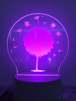 Nachtlamp meerkleurig. Nachtlampje voor kind of volwassen. Led lampje in vorm van bloem. Multicolor nachtlampje.