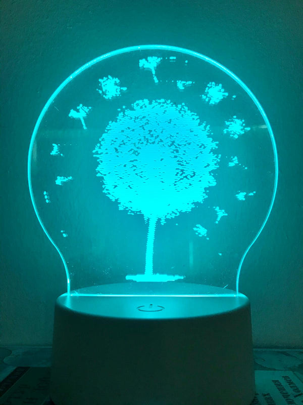 Nachtlamp meerkleurig. Nachtlampje voor kind of volwassen. Led lampje in vorm van bloem. Multicolor nachtlampje.