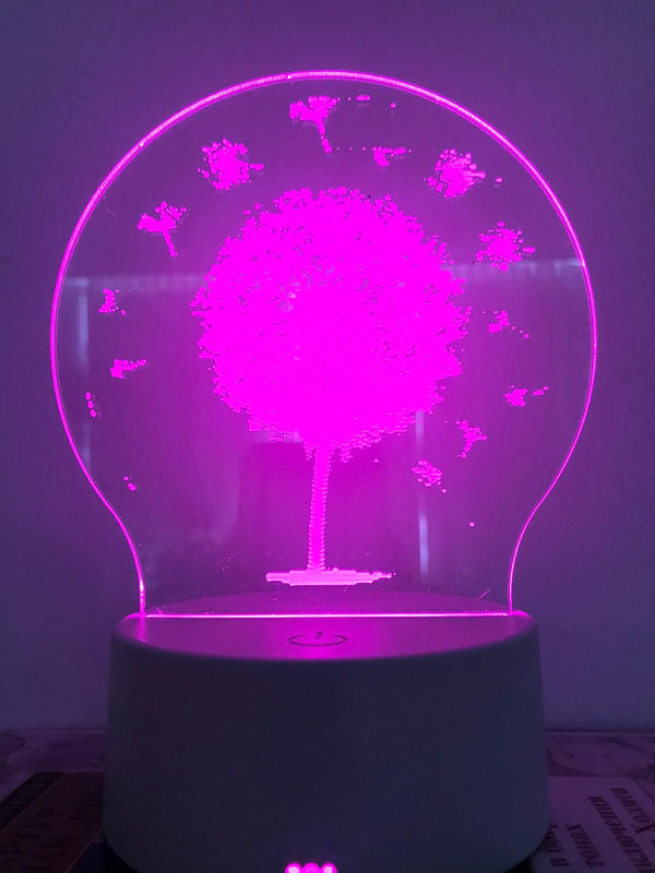 Nachtlamp meerkleurig. Nachtlampje voor kind of volwassen. Led lampje in vorm van bloem. Multicolor nachtlampje.