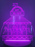 Kleurennachtlamp met paardjes, draaimolen multicolor nachtlampje voor kind.