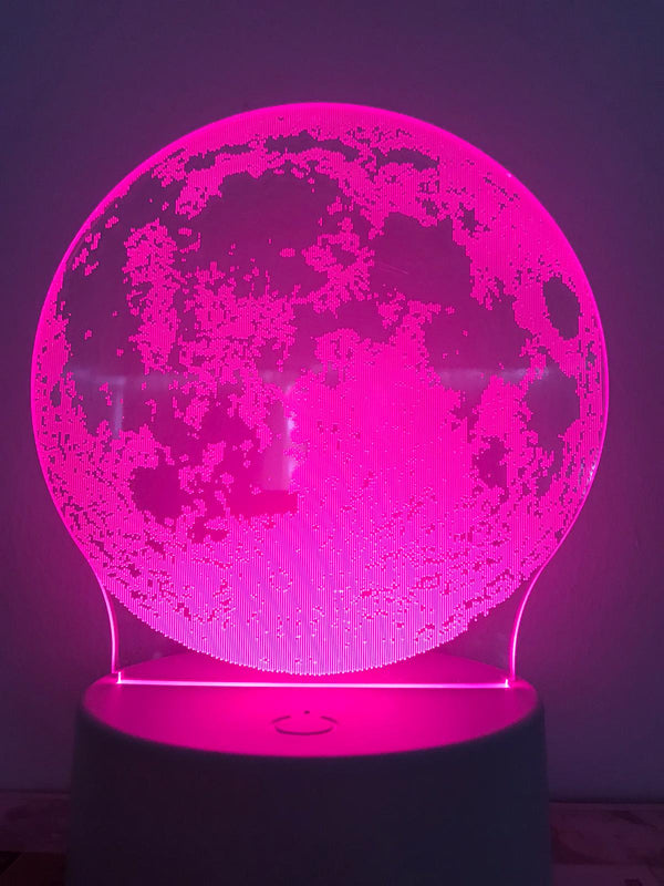 Nachtlamp MAAN. Multucolor mood lamp, nachtlamp Maan. 7-kleuren