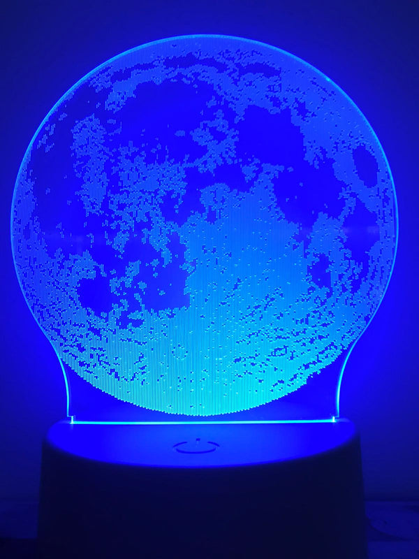 Nachtlamp MAAN. Multucolor mood lamp, nachtlamp Maan. 7-kleuren
