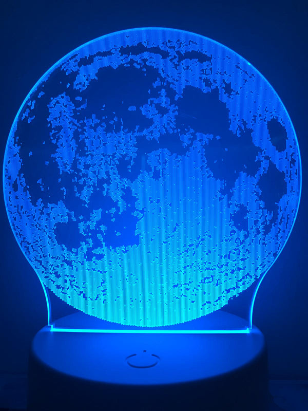 Nachtlamp MAAN. Multucolor mood lamp, nachtlamp Maan. 7-kleuren