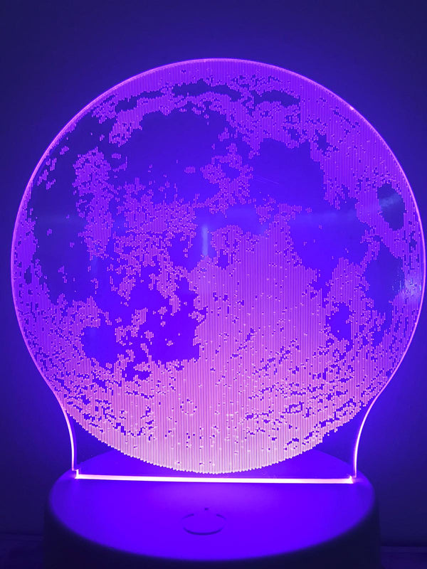 Nachtlamp MAAN. Multucolor mood lamp, nachtlamp Maan. 7-kleuren