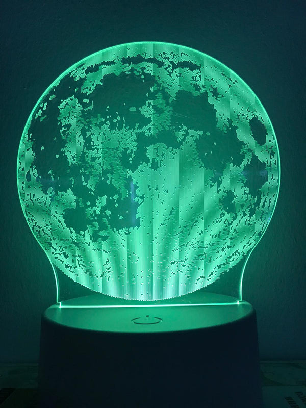 Nachtlamp MAAN. Multucolor mood lamp, nachtlamp Maan. 7-kleuren