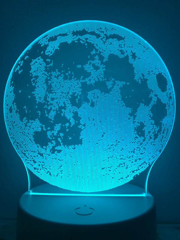 Nachtlamp MAAN. Multucolor mood lamp, nachtlamp Maan. 7-kleuren