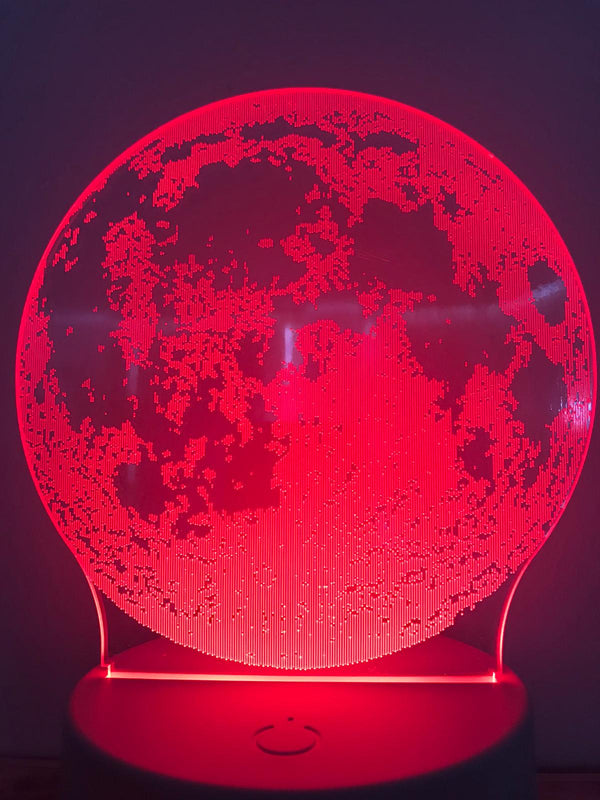 Nachtlamp MAAN. Multucolor mood lamp, nachtlamp Maan. 7-kleuren