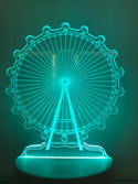 Nachtlampje Reuzenrad nachtlamp. Mooie sfeerlamp. 3D Illusielamp 7-kleurig