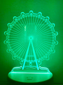 Nachtlampje Reuzenrad nachtlamp. Mooie sfeerlamp. 3D Illusielamp 7-kleurig