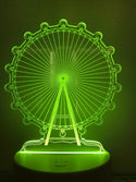Nachtlampje Reuzenrad nachtlamp. Mooie sfeerlamp. 3D Illusielamp 7-kleurig