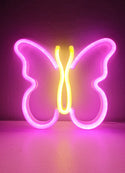 Neon nachtlamp Vlinder, Neon wandlamp wanddecoratie Vlinder. Decoratie Vlinder nachtlampje. Leuke cadeau meisje of dame.