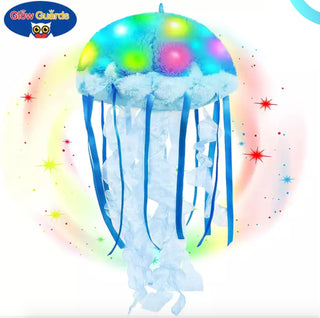 Kwal knuffel met licht. Lichtgevende knuffel Kwal. Kwal cadeau knuffel met lichtjes. Kwal speelgoed cadeau.