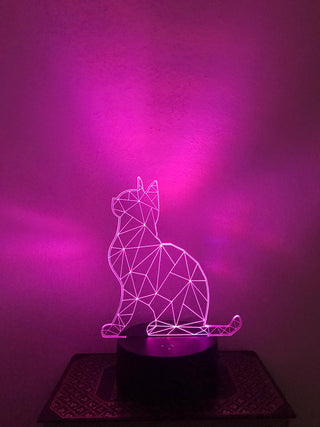 Nachtlampje voor kind of volwassen. Nachtlamp KAT.  Mood lamp 7-kleurig. Stijl 2