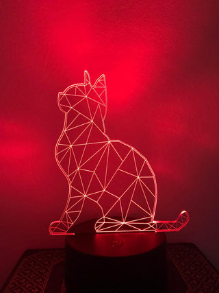 Nachtlampje voor kind of volwassen. Nachtlamp KAT.  Mood lamp 7-kleurig. Stijl 2